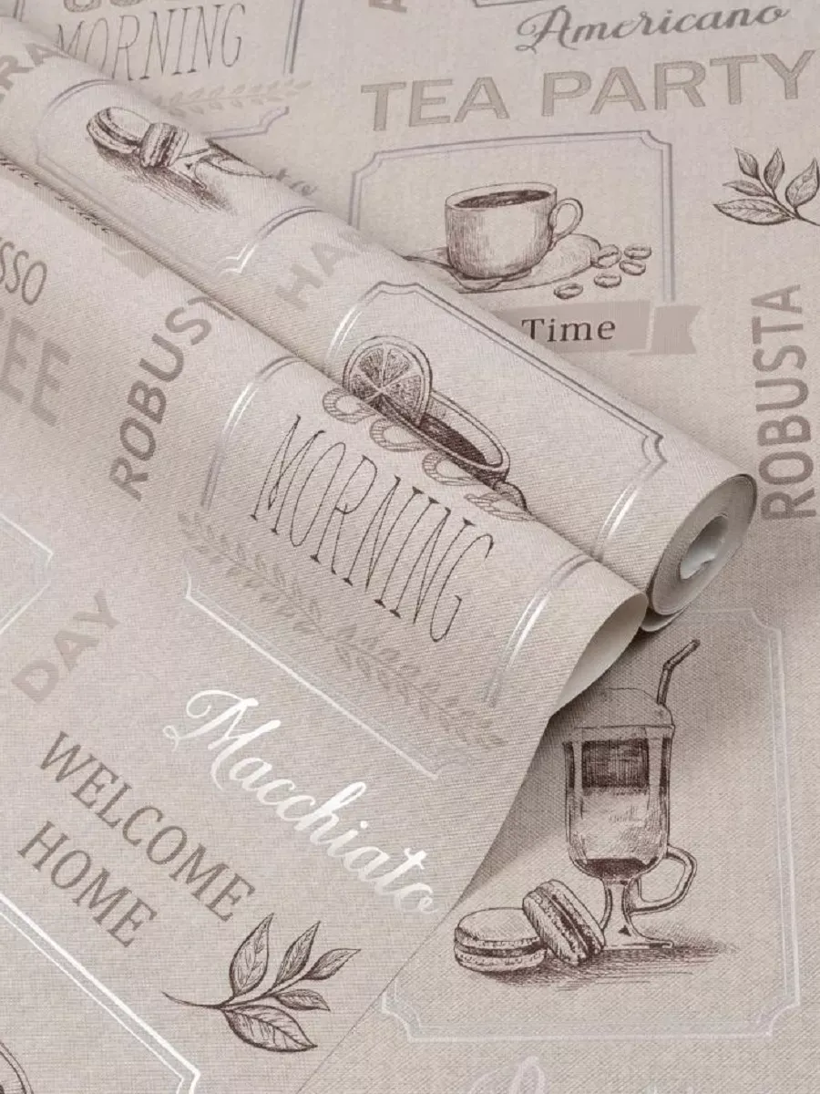 Обои для кухни , кофе декор стена
